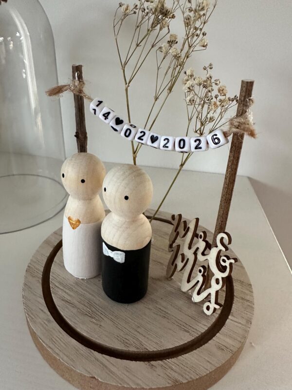 Trouwgeschenk - Stolp met datum naar keuze - Afbeelding 3