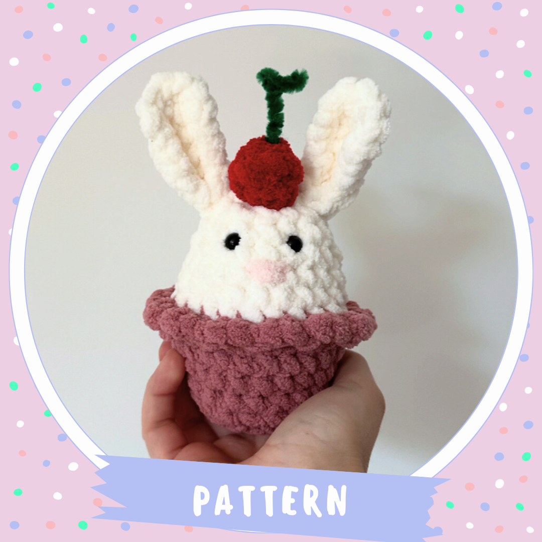 Crochet pattern Cupcake bunny (ENGLISH/(US terms)