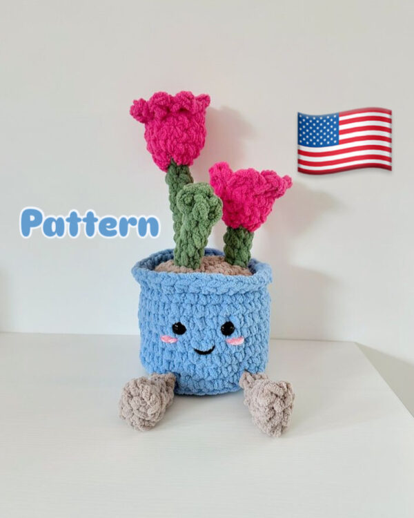 Crochet pattern flowerpot (ENGLISH/(US terms)