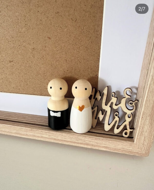 Trouwgeschenk - Fotolijst met bruidspaartje - Afbeelding 3