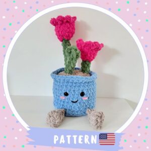 Crochet pattern flowerpot (ENGLISH/(US terms)