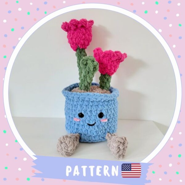 Crochet pattern flowerpot (ENGLISH/(US terms)