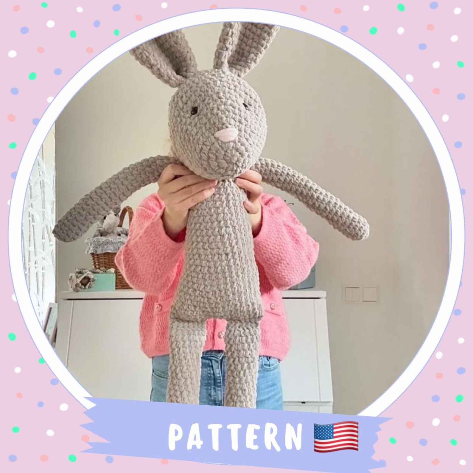 Crochet pattern Bunny XXL (ENGLISH/US terms)