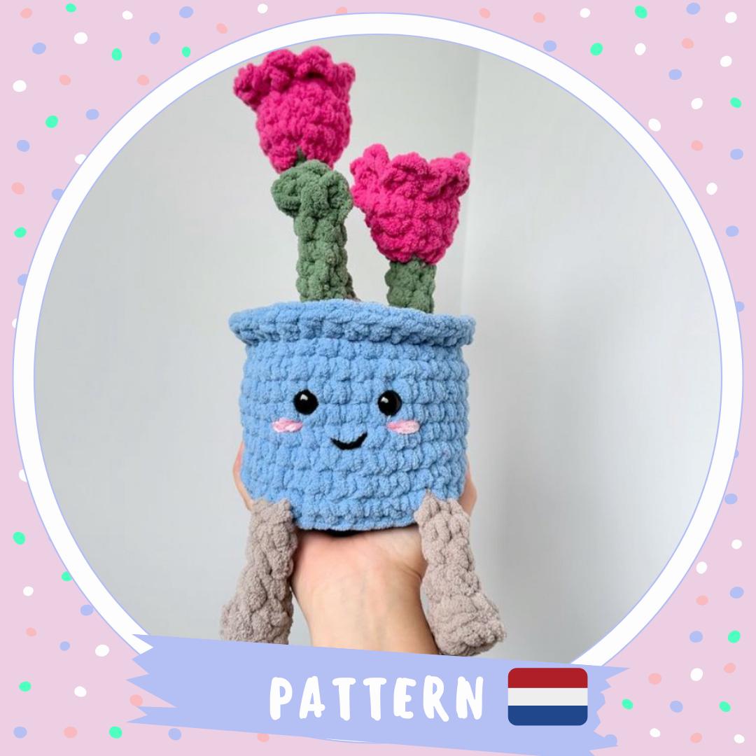 Haakpatroon bloempotje (NL)