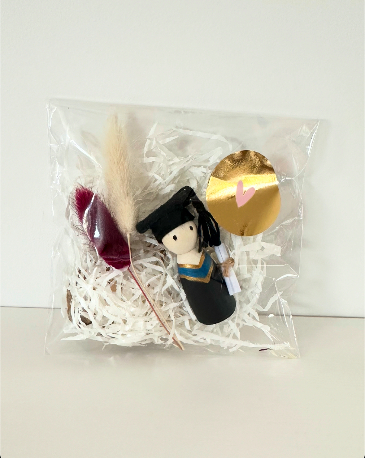 Hoera geslaagd! – in feestelijk foliezakje (past door de brievenbus)